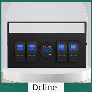 [Dcline.th] กล่องสวิตช์โยกโวลต์มิเตอร์ เบรกเกอร์วงจร LED 4 ช่อง