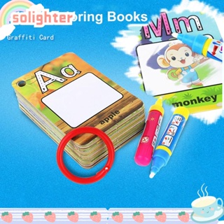 Solighter สมุดระบายสีน้ํา ลายตัวอักษร ABC ใช้ซ้ําได้ สําหรับเด็ก