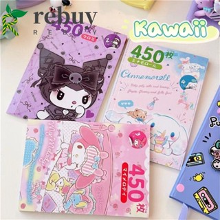 Rebuy สติกเกอร์การ์ด ลายการ์ตูนอนิเมะ Guka Cinnamoroll Gooka Kuromi KT Cat น่ารัก แฮนด์เมด ของขวัญวันเกิด 450 ชิ้น