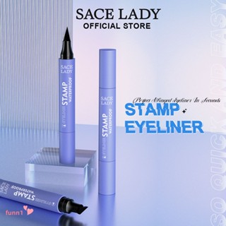 Sace LADY 2 ชิ้น / เซต แสตมป์อายไลเนอร์ กันน้ํา กันเปื้อน เม็ดสีสูง ปีกลิควิด อายไลเนอร์