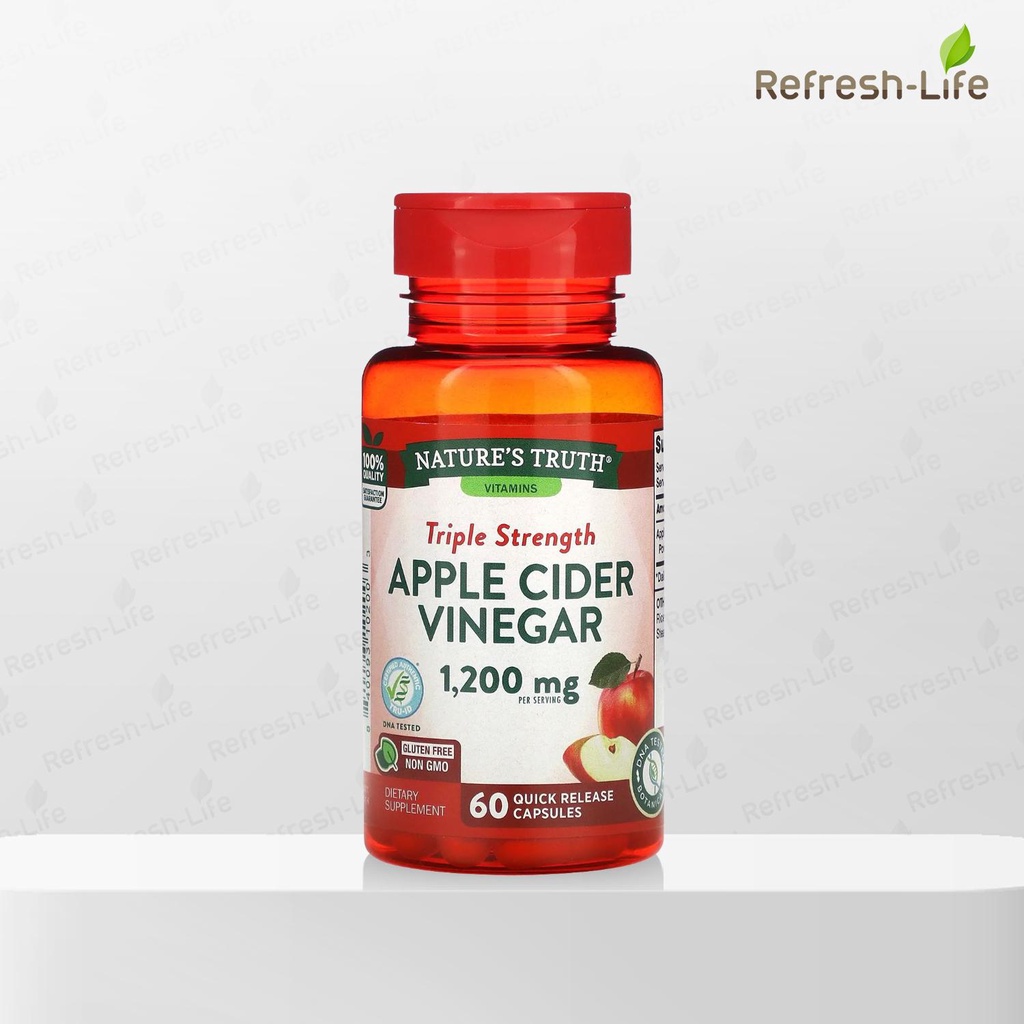 [พร้อมส่ง] Nature's Truth Apple Cider Vinegar 1200 mg แอปเปิ้ลไซเดอ วินิกา เข้มข้นสามเท่า [Refresh-Life]