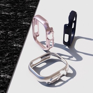 เคส PC กลวง สําหรับ Apple Watch Ultra/8/7 กรอบแข็ง ไม่มีตัวป้องกันหน้าจอ กันกระแทก