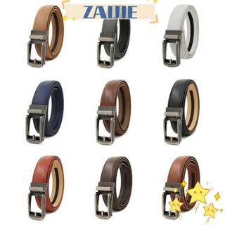 Zaijie24 เข็มขัดหนัง หัวเข็มขัดอัตโนมัติ 110 ซม. 120 ซม. 130 ซม. ปรับได้ สําหรับผู้ชาย