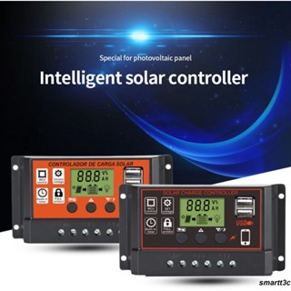 Ready 10A30A Solar Charge Controller w จอแสดงผล LCD Dual USB ชาร์จเหมาะสำหรับระบบผลิตพลังงานแสงอาทิตย์พลังงานแสงอาทิตย์ระบบระบายอากาศพลังงานแสงอาทิตย์ตัวควบคุมพลังงานแสงอาทิตย์ 10A 20A 30A