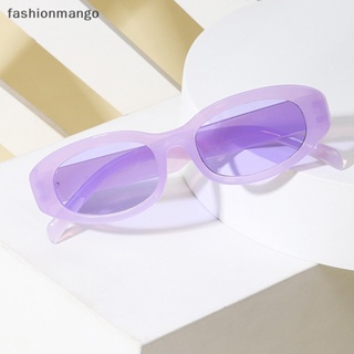 [fashionmango] แว่นตากันแดด กรอบสีแคนดี้ ป้องกัน UV400 ทรงวงรี เรียบง่าย สไตล์วินเทจ แฟชั่นใหม่ สําหรับผู้หญิง พร้อมส่ง