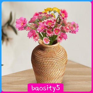 [Baosity5] ตะกร้าหวายสาน สําหรับใส่แจกันดอกไม้