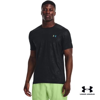 Under Armour UA Mens RUSH™ Emboss Short Sleeve อันเดอร์ อาร์เมอร์ เสื้อออกกำลังกายสำหรับผู้ชาย