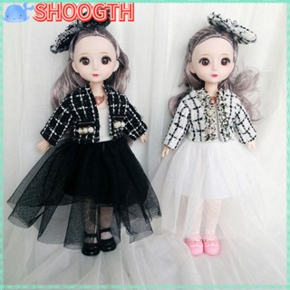 Shoogth ชุดเดรสตุ๊กตา DIY ขนาด 30 ซม. ของเล่นสําหรับเด็ก