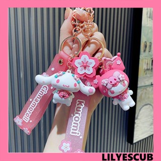 Lilyescub พวงกุญแจ จี้การ์ตูนคิตตี้ Mylody Kuromi Cinnamoroll สร้างสรรค์ สําหรับห้อยกระเป๋า