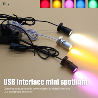 โคมไฟสปอตไลท์ Led USB 5V ขนาดเล็ก สําหรับติดเพดาน ตู้โชว์ เครื่องประดับ