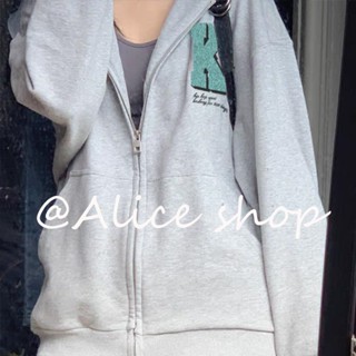 Alice เสื้อกันหนาว เสื้อฮู้ด สบาย unique ทันสมัย INS WJK2390PLN37Z230913