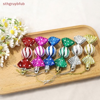 Sthb ของตกแต่งต้นคริสต์มาส รูปลูกกวาด DIY สําหรับแขวนตกแต่งบ้าน 6 ชิ้น ต่อกล่อง