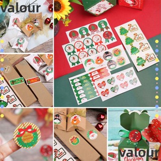 Valour สติกเกอร์ซีลบรรจุภัณฑ์ ลายคริสต์มาส สําหรับตกแต่งบรรจุภัณฑ์ 5 ชิ้น