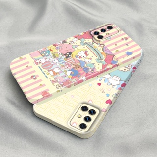 SANRIO เคสโทรศัพท์มือถือ พลาสติกแข็ง ป้องกันกล้อง ปิดด้านหลัง ลายตัวการ์ตูนคิตตี้น่ารัก สําหรับ Samsung Galaxy A51 M40S A52 A53 A13 A04S A12 A12s A11 A04 A02 A02S A03