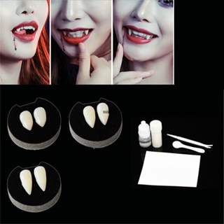 Spooky Halloween Vampire ฟันปลอม Zombie Tiger Vampire Fang แต่งหน้า Props ปลอมฝันเกี่ยวกับฟันมีน่ากลัวฮาโลวีนฟันปลอมฟันปลอม Fangs mimay