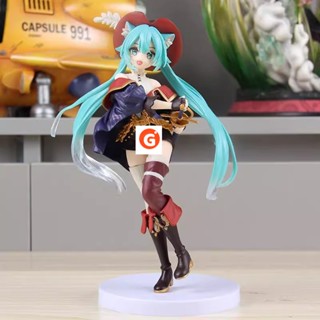 ฟิกเกอร์ Vocaloid Girl Wonderland Hatsune Miku PVC ขนาด 24 ซม.