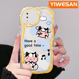 เคสโทรศัพท์มือถือแบบนิ่ม ใส กันกระแทก ลายการ์ตูนวัวน่ารัก สําหรับ VIVO Y93 Y93s Y91 Y91i Y95