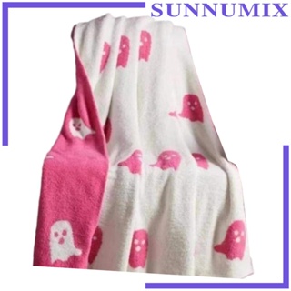 [Sunnimix] ผ้าห่ม ผ้ากํามะหยี่ขนนิ่ม ลายฮาโลวีน ให้ความอบอุ่น