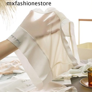 Mxfashione กางเกงชั้นใน ผ้าเรยอน แบบนิ่ม ระบายอากาศ พลัสไซซ์ แห้งเร็ว สองสี