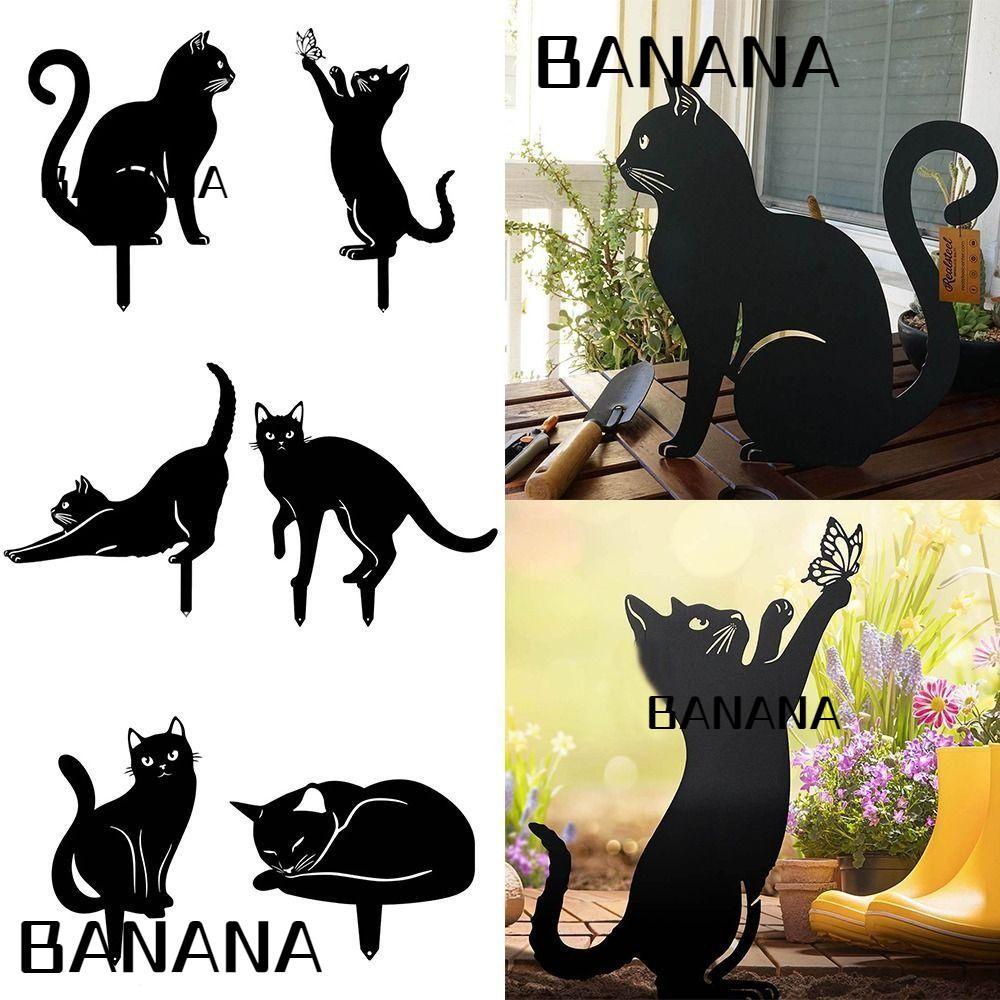 BANANA1 รูปปั้นแมวโลหะ คุณภาพสูง สําหรับตกแต่งบ้าน