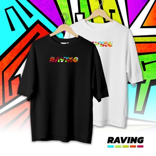 RAVING เสื้อยืดสตรีทOversize คอเลคชั่น  Colorfulสามารถปรับแต่งได้