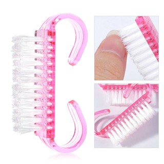 10pcs Nail Tool Cleaning Horn Brush Translucent Cleaning Nail Horn Brush Small Horn Brush Nail Brush