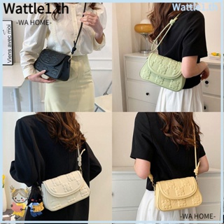 Wttle กระเป๋าสะพายไหล่ลําลอง สีพื้น แฟชั่นสําหรับสตรี