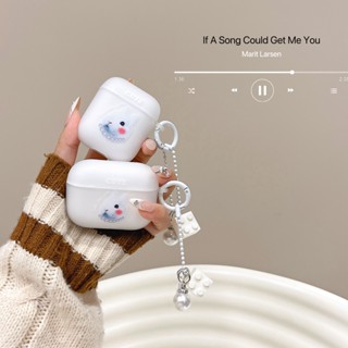 เคสหูฟัง รูปกระต่าย ประดับไข่มุก สําหรับ Apple AirPods 1 2 Pro 3 Pro2