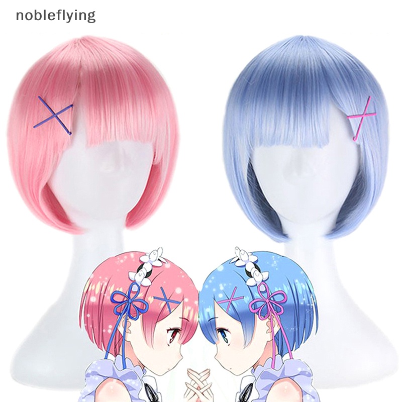 Nf Life in a Different World Ram Rem วิกผมคอสเพลย์อะนิเมะ nobleflying