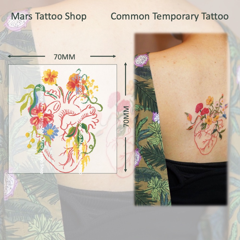 【Mars Tattoo】สติกเกอร์รอยสักชั่วคราว ลายผีเสื้อ ผีเสื้อ ติดทนนาน CD032