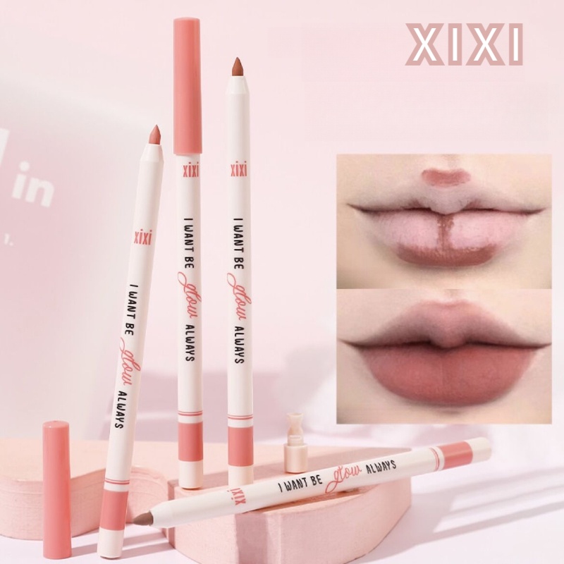 Xixi ลิปไลเนอร์ เนื้อแมตต์ นุ่ม สีนู้ด ดินสอเขียนขอบปาก กันน้ํา ไม่ซีดจาง