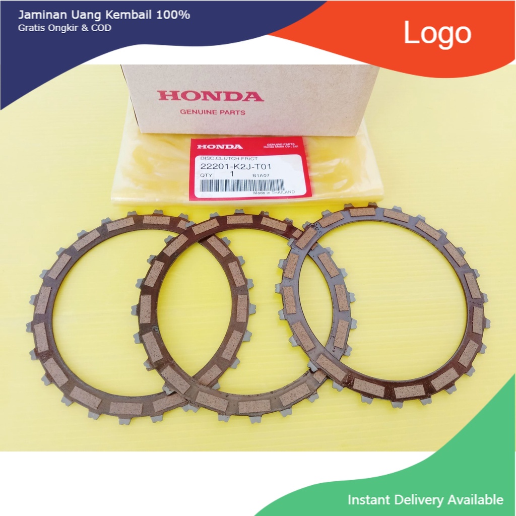 22201-K2J-T01แผ่นคลัทช์แท้HONDA Wave110i ปี2021-2024 , Super cub ปี2021-2024 (หมายเลข5ตามภาพ)()รวม3ช
