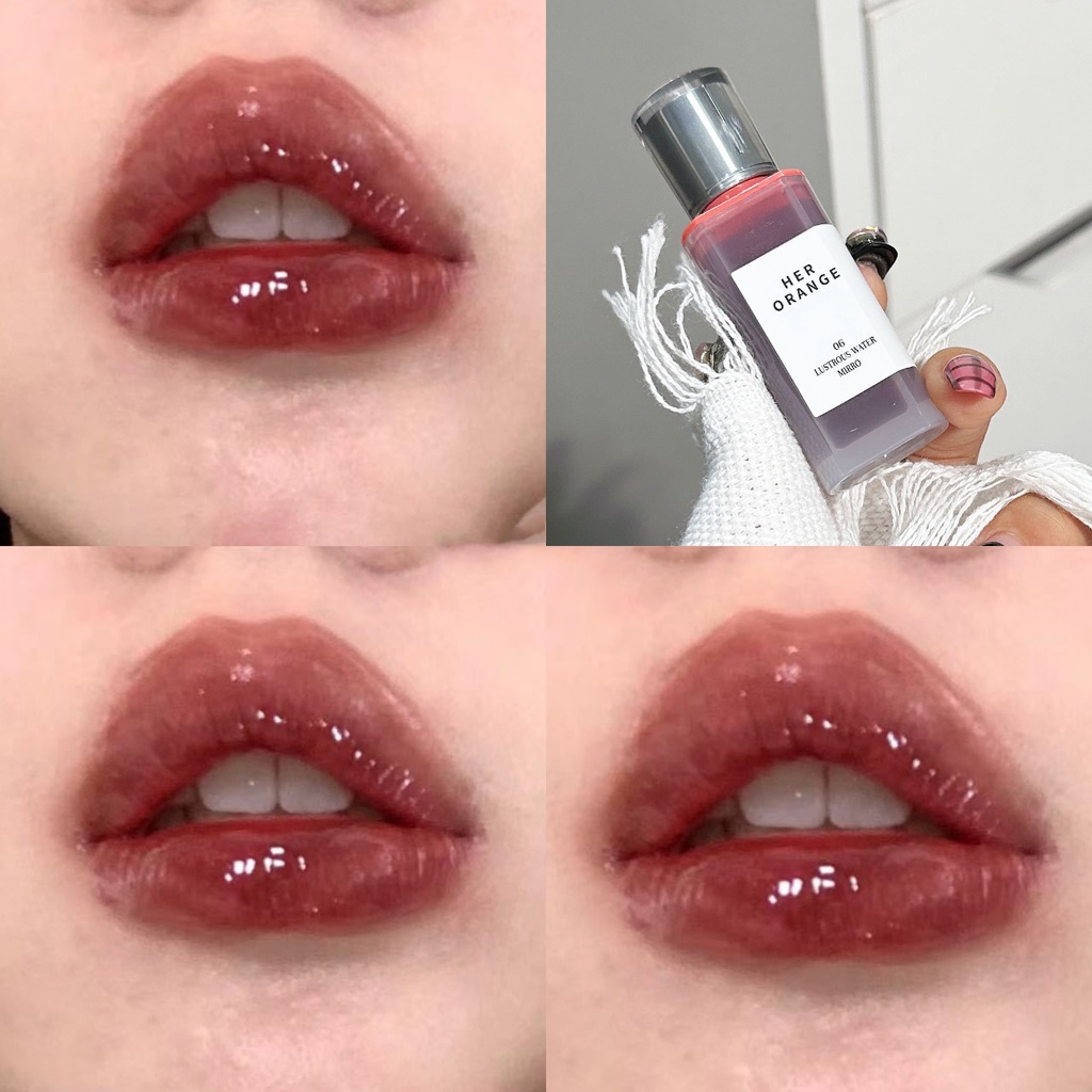 Herorange ลิปสติก เคลือบริมฝีปาก สีมอคค่า ให้ความชุ่มชื้น สไตล์เกาหลี