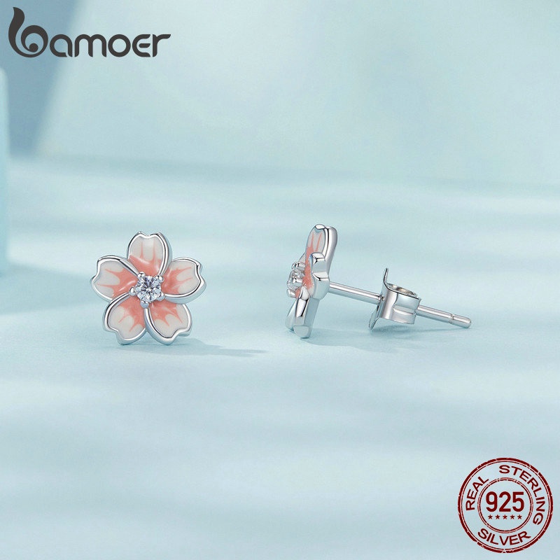Bamoer حلق ساكورا فضة 925 (فردة) — صورة 4