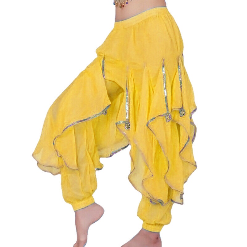 กางเกงเต้นรํา ผ้าชีฟอง สไตล์อินเดีย สําหรับผู้หญิง - รูปที่ 6