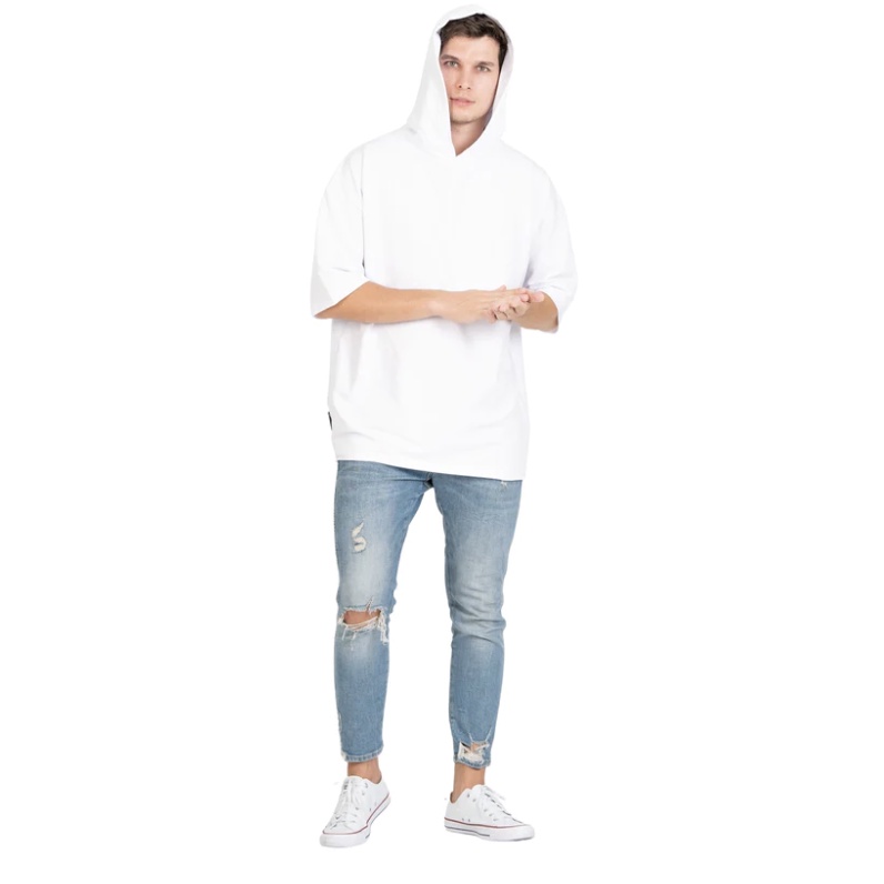 Humble Hustler เสื้อฮู้ดผู้ชาย เสื้อกันหนาวแฟชั่น เสื้อฮู้ดดี้แขนสั้น - HH Recon hoodies (short slee