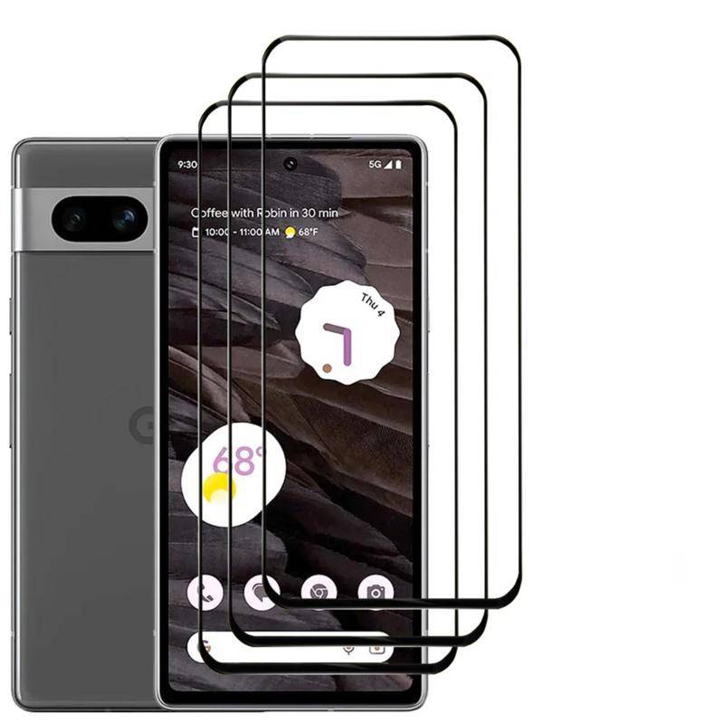 100D HD Black Edgeกระจกนิรภัยฟิล์มสําหรับGoogle Pixel 4 3a 3 XL 4a 4G 5G 5 5a Anti Scratch Anti-Fingerprintsโทรศัพท์ป้องกันหน้าจอสําหรับGoogle Pixel 9 8 Pro XL 9a 8a 7a 6a 6a 6a 6a
