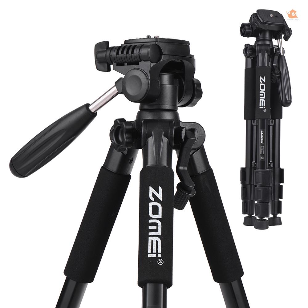 Aut ZOMEI Q111 ขาตั้งกล้องอลูมิเนียมอัลลอยด์ น้ําหนักเบา 142 ซม. 56 นิ้ว พร้อมแผ่นปลดเร็ว และกระเป๋าพกพา สําหรับสมาร์ทโฟน Canon DSLR