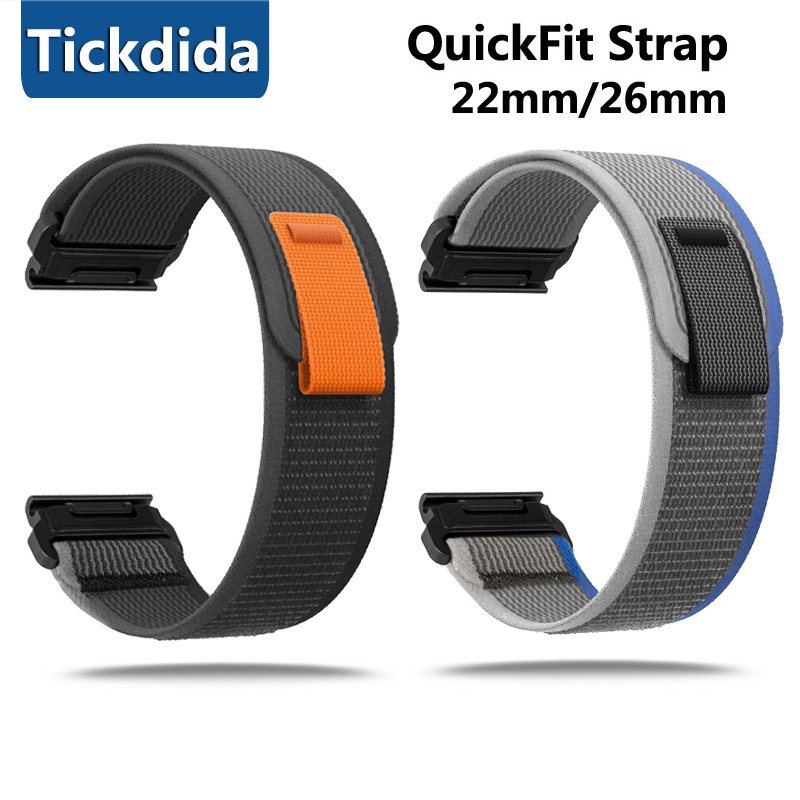 สายนาฬิกาข้อมือไนล่อน 22 26 มม. แบบเปลี่ยน สําหรับ Garmin Fenix 7X 7 Pro Fenix 6X 6 5X 5Plus Tactix7 Epix 2