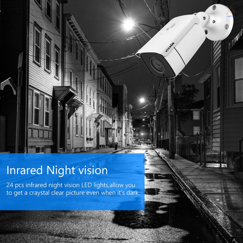 กล้องวงจรปิดรักษาความปลอดภัย 1080P อนาล็อก IP66 กันน้ํา มีไฟ LED อินฟราเรดในตัว 24 ดวง ระบบมองเห็นกลางคืน 82 ฟุต