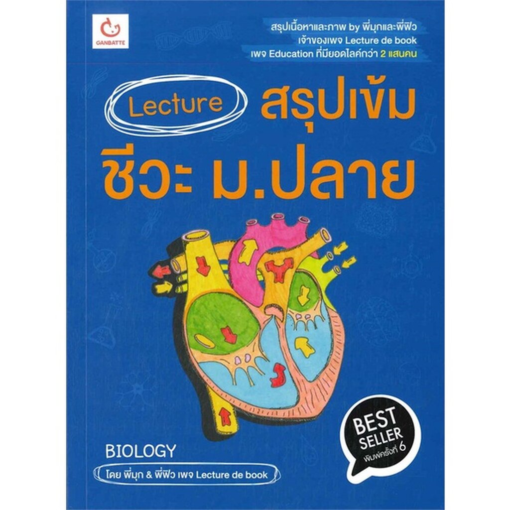 Lecture สรุปเข้มชีวะ ม.ปลาย ปกใหม่ GANBATTE