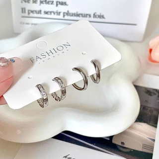 พร้อมส่ง ต่างหูสตั๊ด เงินสเตอร์ลิง 925 ประดับเพทาย สําหรับผู้หญิง