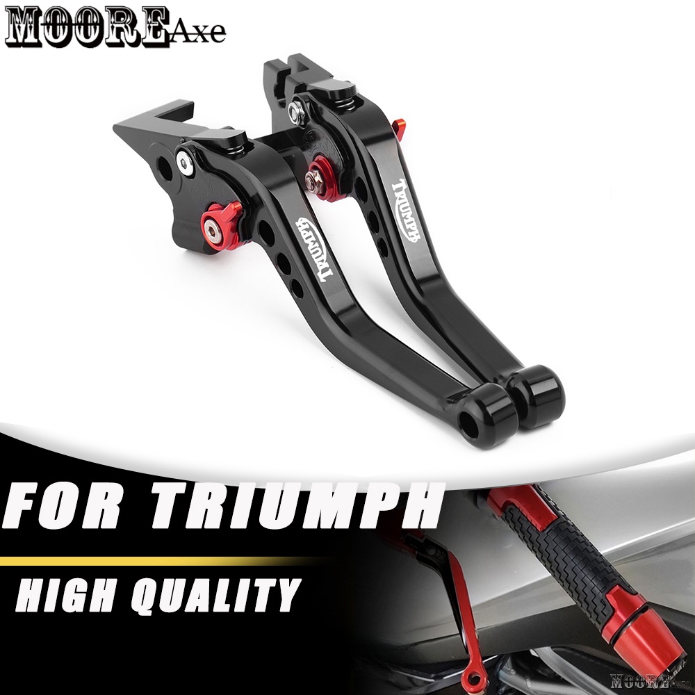 Mooreaxe ก้านเบรกคลัตช์ อลูมิเนียม CNC อุปกรณ์เสริม สําหรับรถจักรยานยนต์ Triumph TIGER1050 SPORT TIGER800 STREET TWIN (900CC) THRUXTON SCRAMBLER
