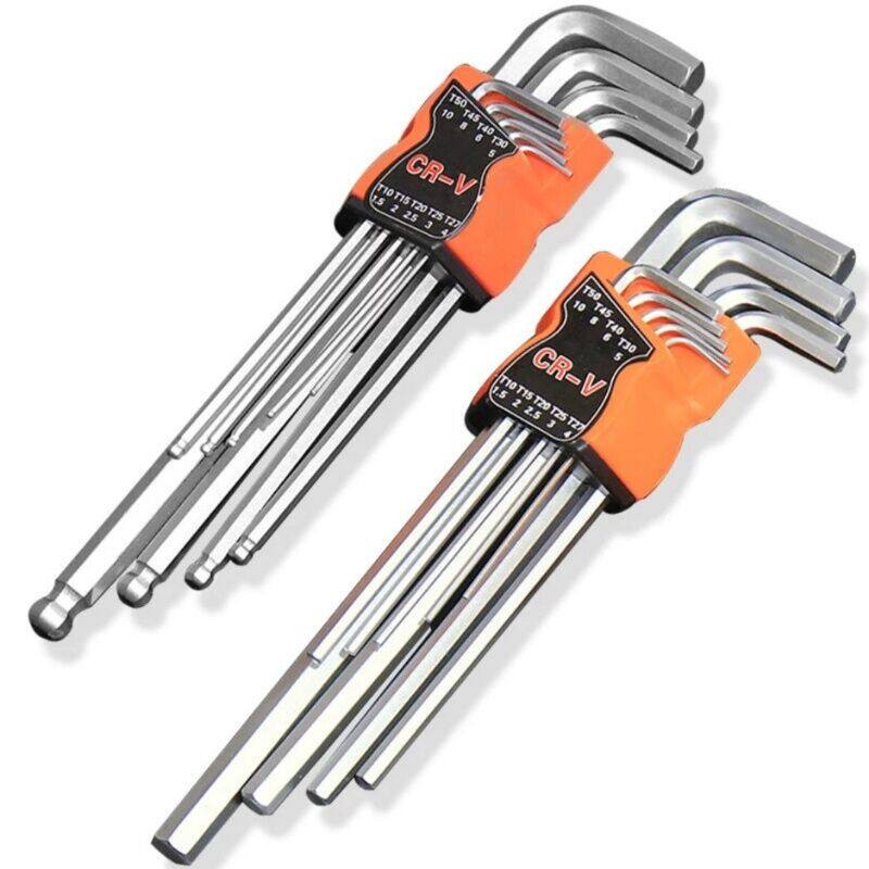 ชุดประแจอัลเลน หกเหลี่ยมหัวบอล แท้ หกเหลี่ยมเหล็กแข็งเกรด (CR-V) 9 ตัว/ชุด ประแจแอล ชุดตัวแอล ประแจหกเหลี่ยม - รูปที่ 3