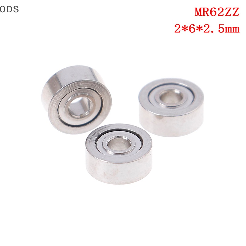 Ods ตลับลูกปืนเม็ดกลม โลหะ ขนาดเล็ก MR62ZZ (2X6X2.5 มม.) 10 ชิ้น OD