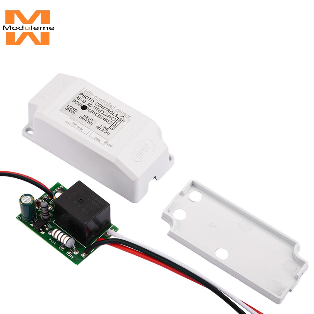 Dc12v 24V AC100-260V สวิตช์โฟโต้อิเล็กทริก Dusk ถึง รุ่งอรุณ ปุ่มกด กด เมาท์ฟลัช สวิตช์ควบคุมภาพ สวิตช์ตา เซ็นเซอร์โฟโต้เซลล์แสง