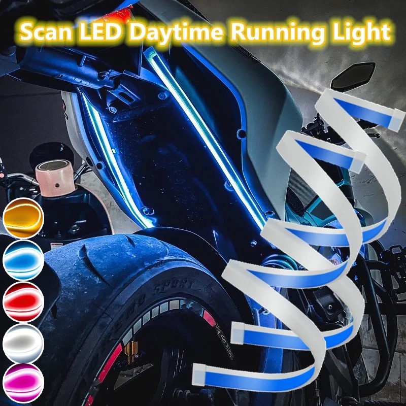 แถบไฟเลี้ยว LED DRL กันน้ํา อุปกรณ์เสริม สําหรับรถจักรยานยนต์
