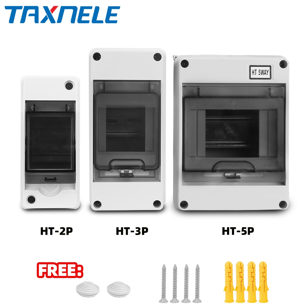 Ip65 กล่องกระจายไฟฟ้ากันน้ํา 2 3 5 วิธี MCB สวิทช์ PC กล่องแยกพลาสติก HT กลางแจ้ง
