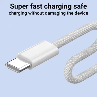สายชาร์จ 60W Type C To C สายชาร์จเร็ว ชาร์จเร็ว สายชาร์จไนล่อนถัก Dual USB-C กำลังชาร์จ Fast Charger 1/1.5/2 เมตร