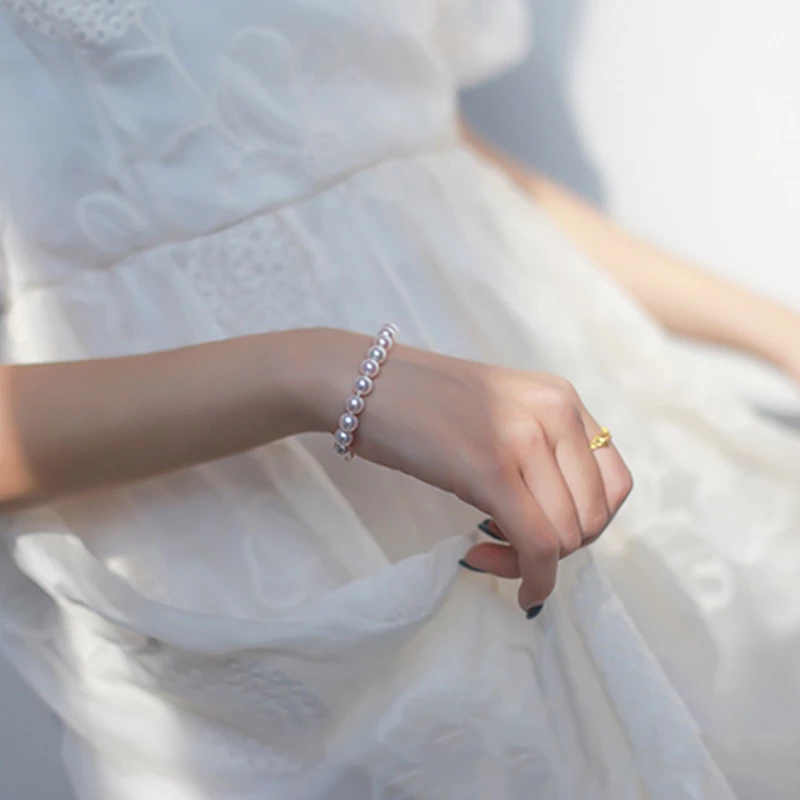 สร้อยข้อมือลูกปัดมุก 8mm หรูหรา สไตล์เกาหลี ไฮเอนด์ thumbnail 7